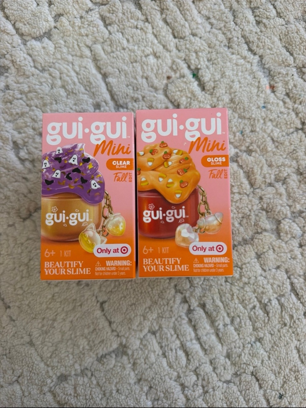 NEW! Gui-Gui Mini Slime Fall Halloween Set Gloss & Clear Sensory Putty Viral Gui
